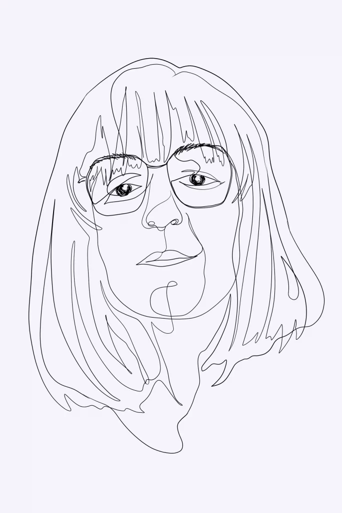 Ilustración de María C, administradora, gestora y trato con el cliente.